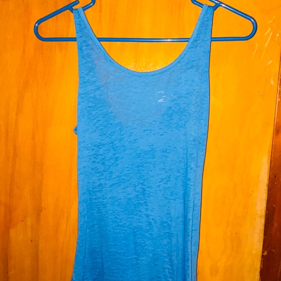 Threads 4 Thought Blue Tank Top with Black Design - Picture 3 of 4